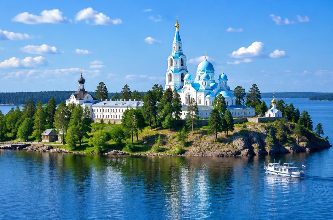 Москва → Мышкин → Горицы → Мандроги → Валаам → Ладожские шхеры → Сортавала → Санкт-Петербург